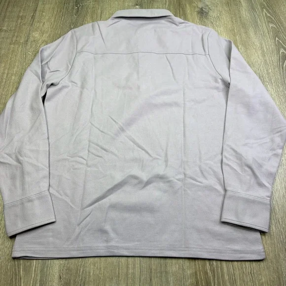 Criquet Mens Purple Pima Cotton Long Sleeve Rugby Players Polo Shirt Size L - Picture 3 of 14